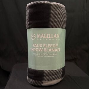 Magellan Outdoors Charcoal and Light Gray Throw Blanket